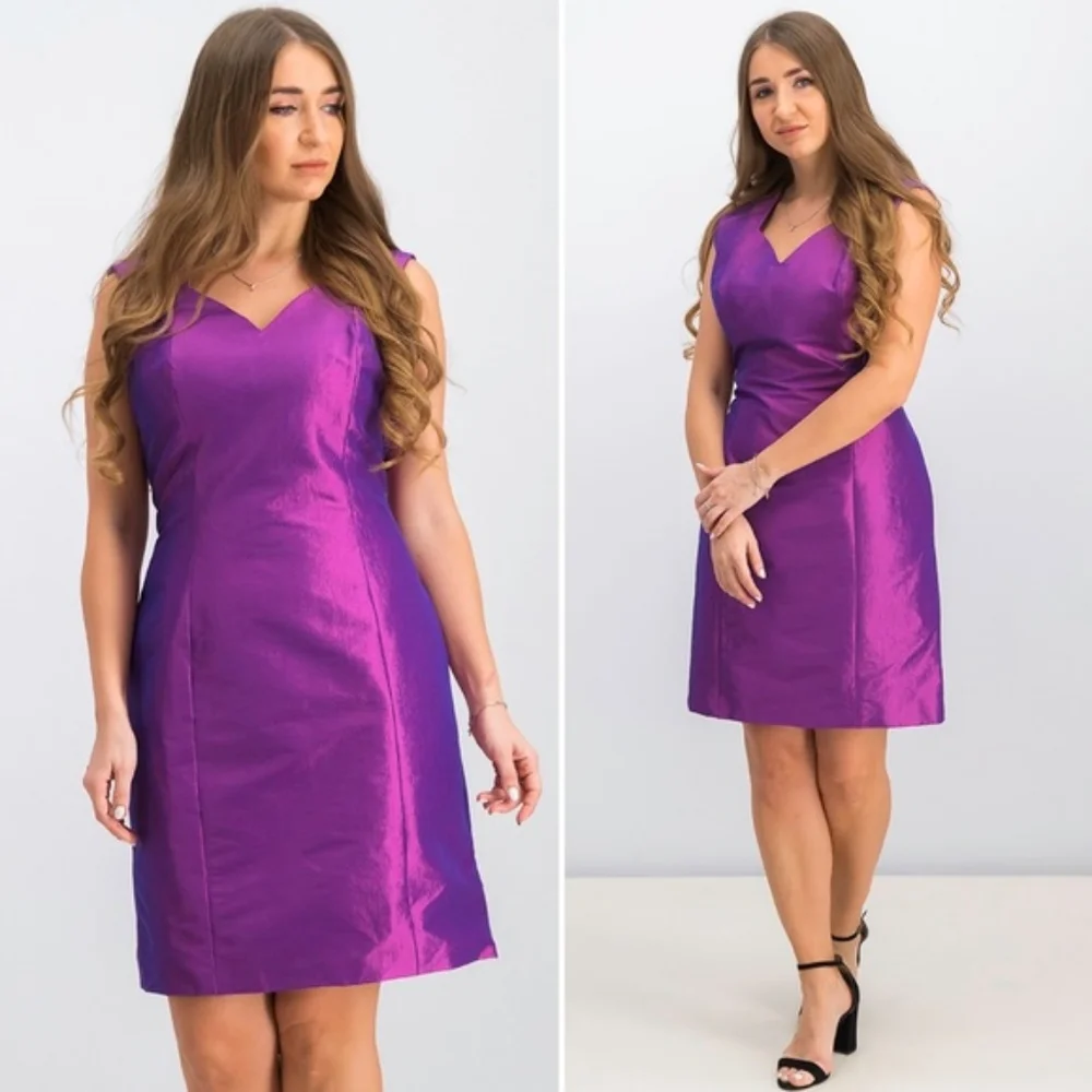 NWT, b Michael America Red Collection Taffeta Dress